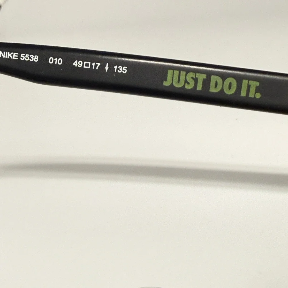 Nike 5538 010 Black Eyeglasses Frames 49-17-135 Just Do‎ It Logo Rectangle Kids